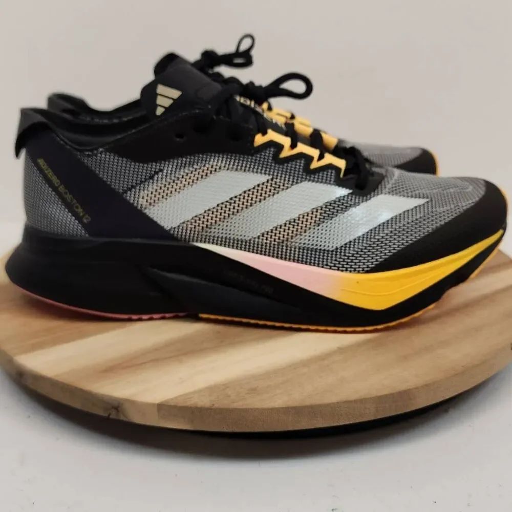 Adidas Adizero Boston 12 Mens Size 8.5 Black Silver